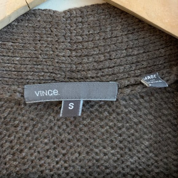Vince | Short Sleeve Draped Wool Open Cardigan S - Picture 4 of 7